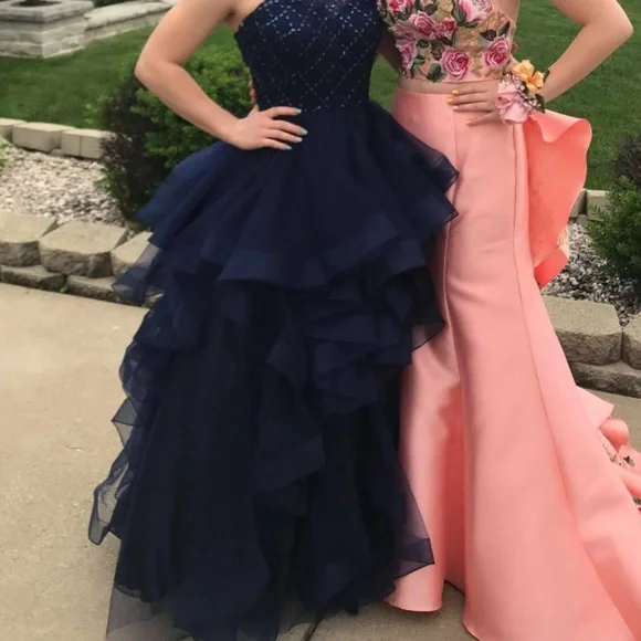 strapless open back dress Strapless Long Prom Dress with Beaded Corset